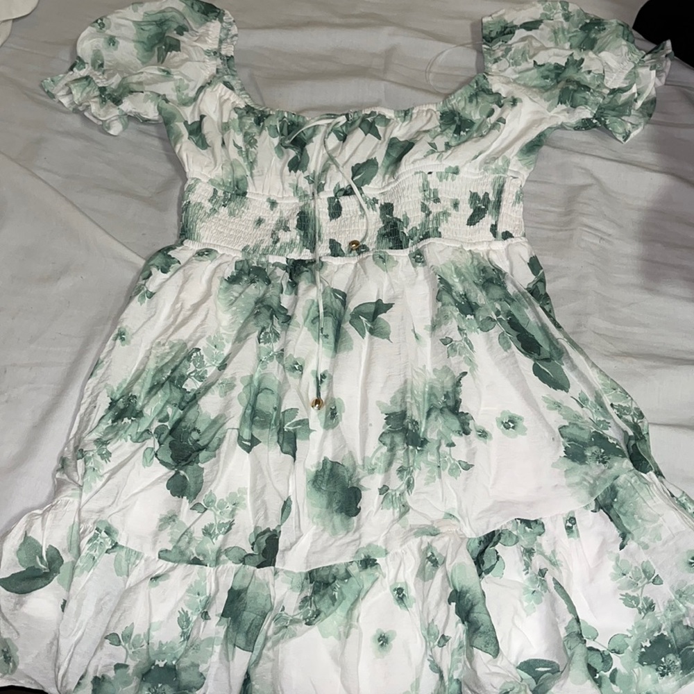 Green spring dress